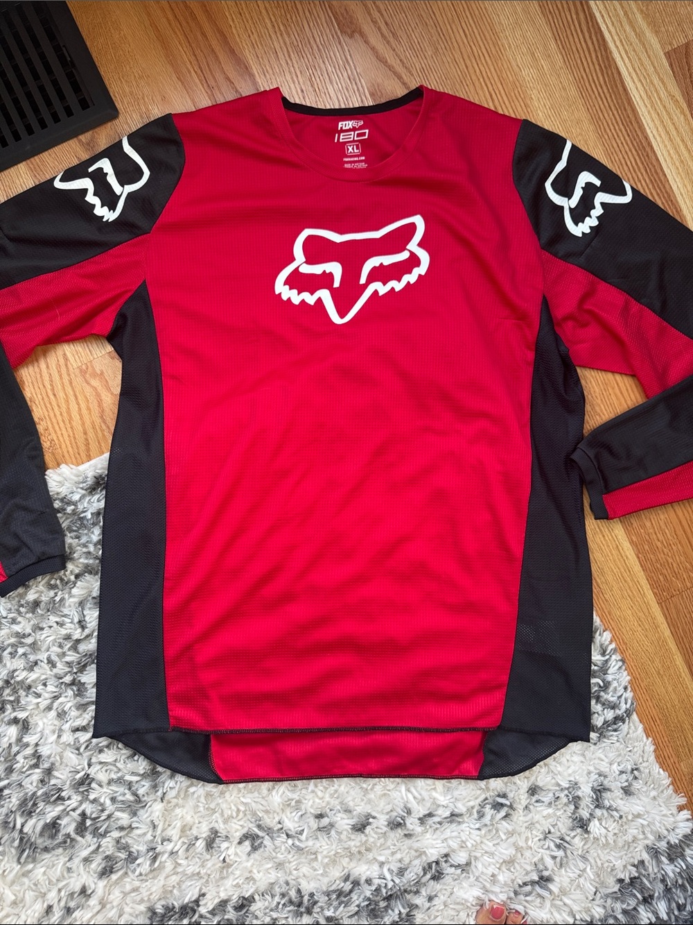 Fox Moto Mens Red and Black Long Sleeve